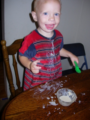 Matthias love his pudding!